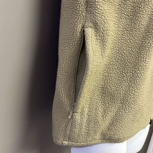 Nike Reversible Olive Tan Two Fabric Mock Neck Two Way Full Zip Up Vest- Small - Picture 11 of 14